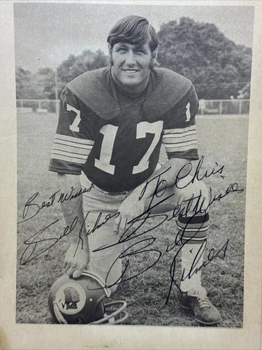 Washington Redskins BILLY KILMER Signed 4x6 Photo NFL AUTOGRAPH