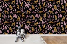 3D Leopard Pattern Wallpaper Wall Mural Removable Self-adhesive Sticker 1267