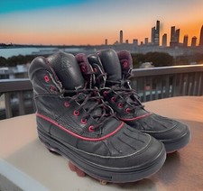    Nike 524876-001 Woodside II High Black/Pink Leather Boot Girl's US 4.5Y ACG