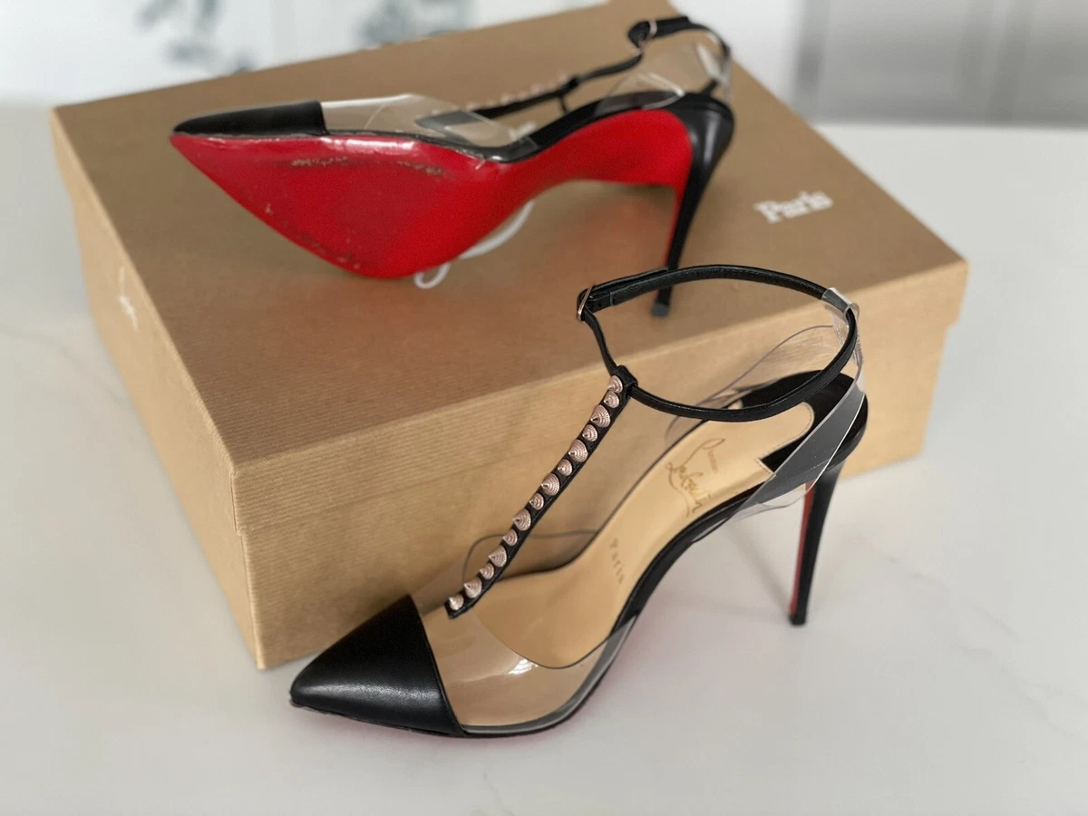 Nosy spikes leather heels Christian Louboutin Black size 40.5 EU