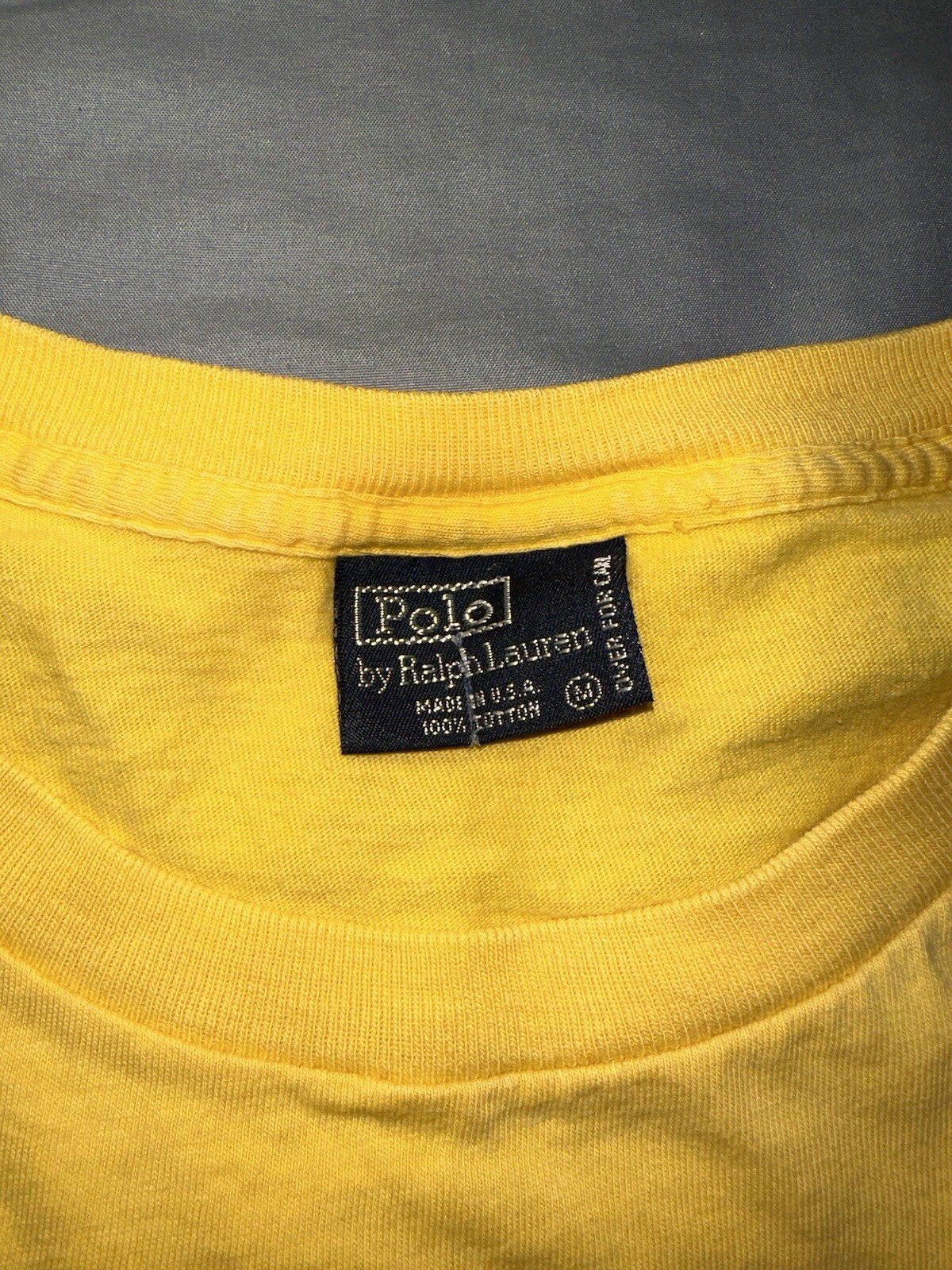 PONY Polo Ralph Lauren vintage taschino tshirt uomo taglia med punto singolo made in USA anni 90