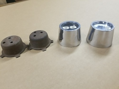 GM CHEVY CAMARO CHEVELLE NOVA RALLY WHEEL CENTER CAPS HUBCAPS FLAT Police Style 304765037096