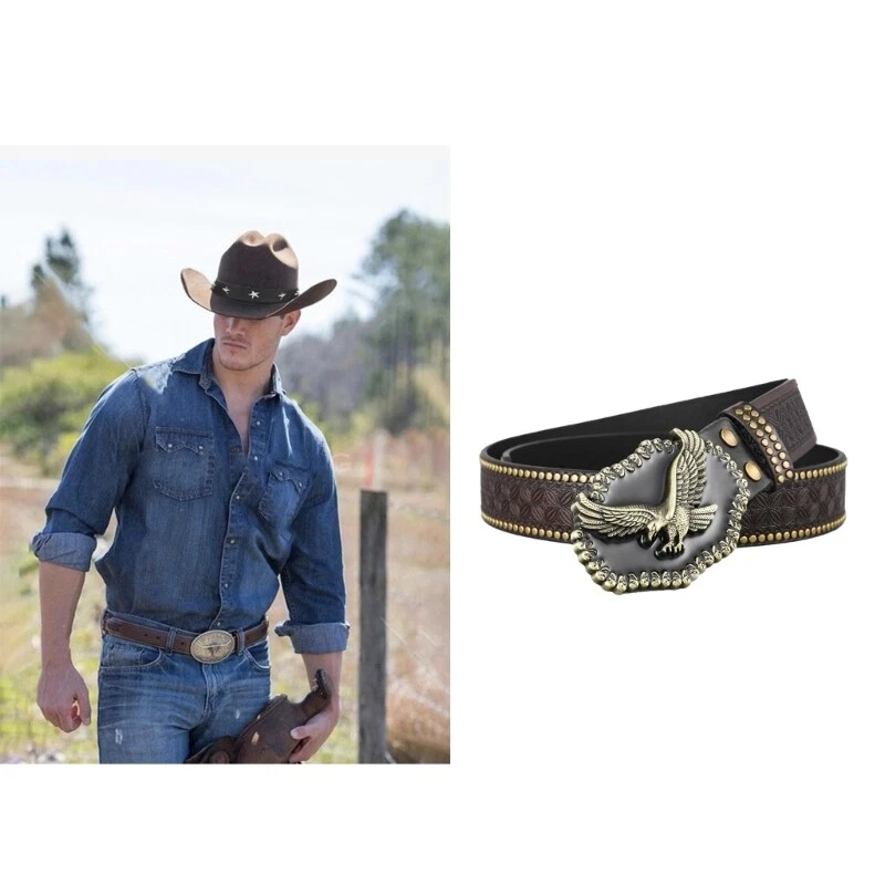 Big buckle belt hot sale mens
