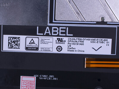 Tastiera Retroilluminata US Per Dell XPS 7390 9310 2-in-1 – Grigia, Compatibile KTR02 / XFDCF