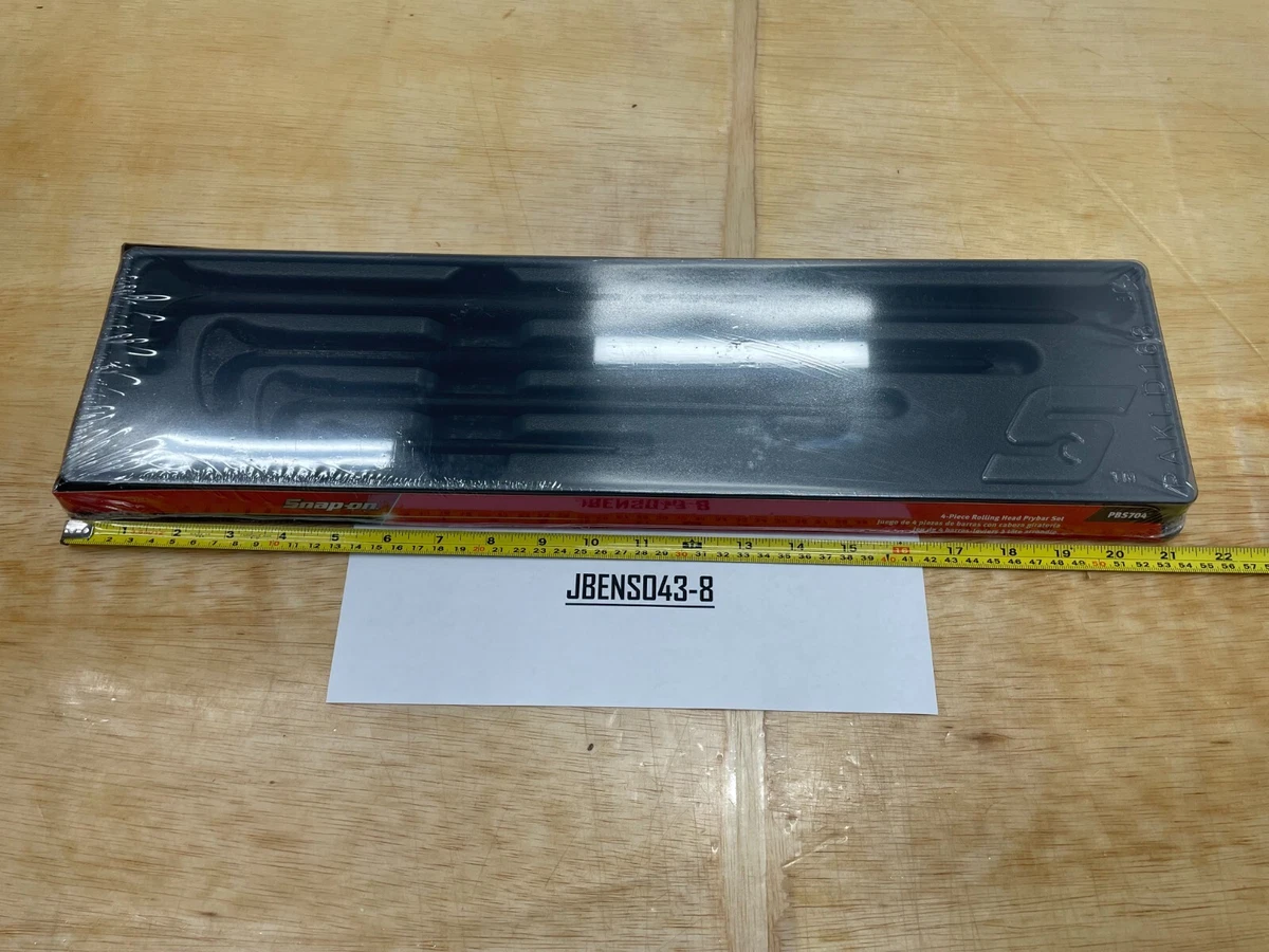 Snap on Tools USA NEW 4 Piece Rolling Head Pry Bar Set PBS704