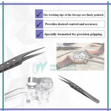 Jewelry Making  Watch Repair Tweezers Stainless Steel Pointed Precision Tips