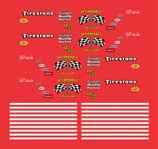 Water Slide Decal for Hot wheels 1/64 '55 Chevy Gasser AFFORDABLE SPEED SHOP 123