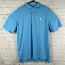 Johnnie-O Prep Performance Blue Polo Mens Size Large Golf Short Sleeve Shirt
