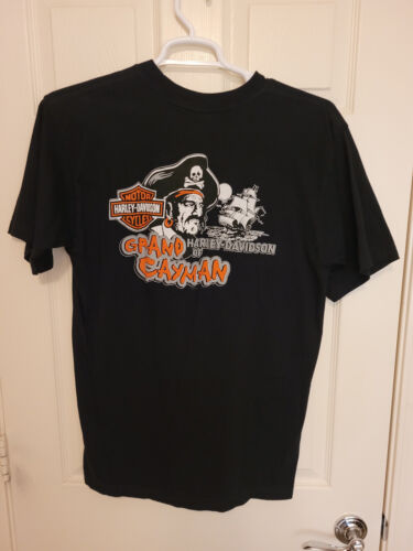 Camiseta Harley-Davidson Gran Caimán Para Hombre Grande L Negra Algodón Hecha en EE. UU. - Imagen 2 de 8