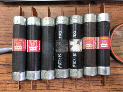 (7) BUSS Fusetron (3) FRS-R 90 & (4) 100 Fuses ^CONTINUITY TESTED^ (CT1 ...