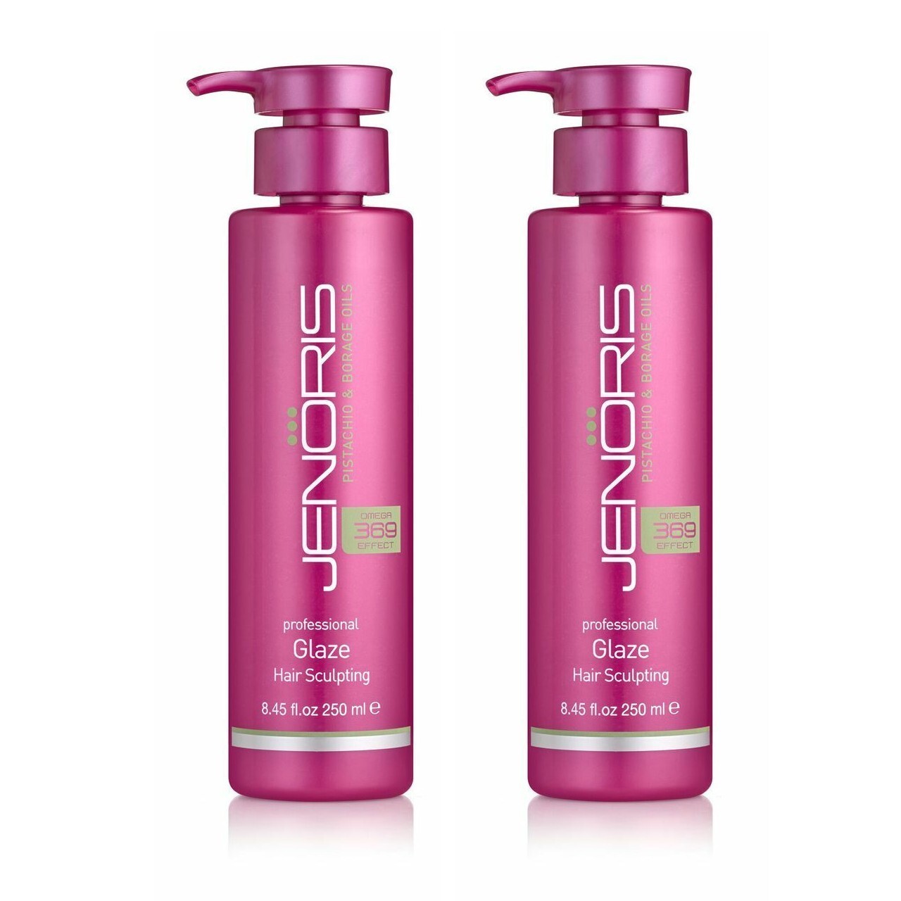 (упаковка из 2 штук) Jenoris Glaze для придания формы волосам, 250 мл / 8,45 унций
