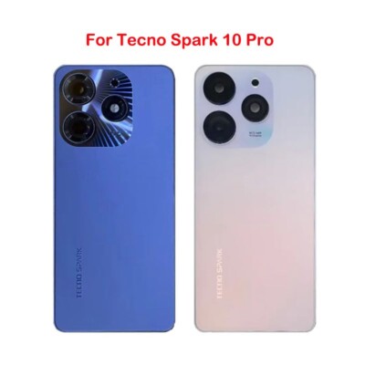 For Tecno Spark 10 Pro Ki7 Housing Back Battery Cover + Middle Frame With Lens