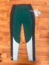 NWT Smartwool Active Fleece Colorblock Tight Emerald Green Size XS Merino Wool