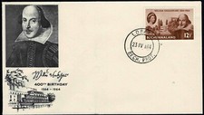 Bechuanaland  1964 The 400th Birth Anniversary Of William Shakespeare FDC - Mint