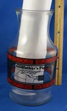 Vintage Coca-Cola Godfather’s Pizza Glass Carafe Pitcher Decanter