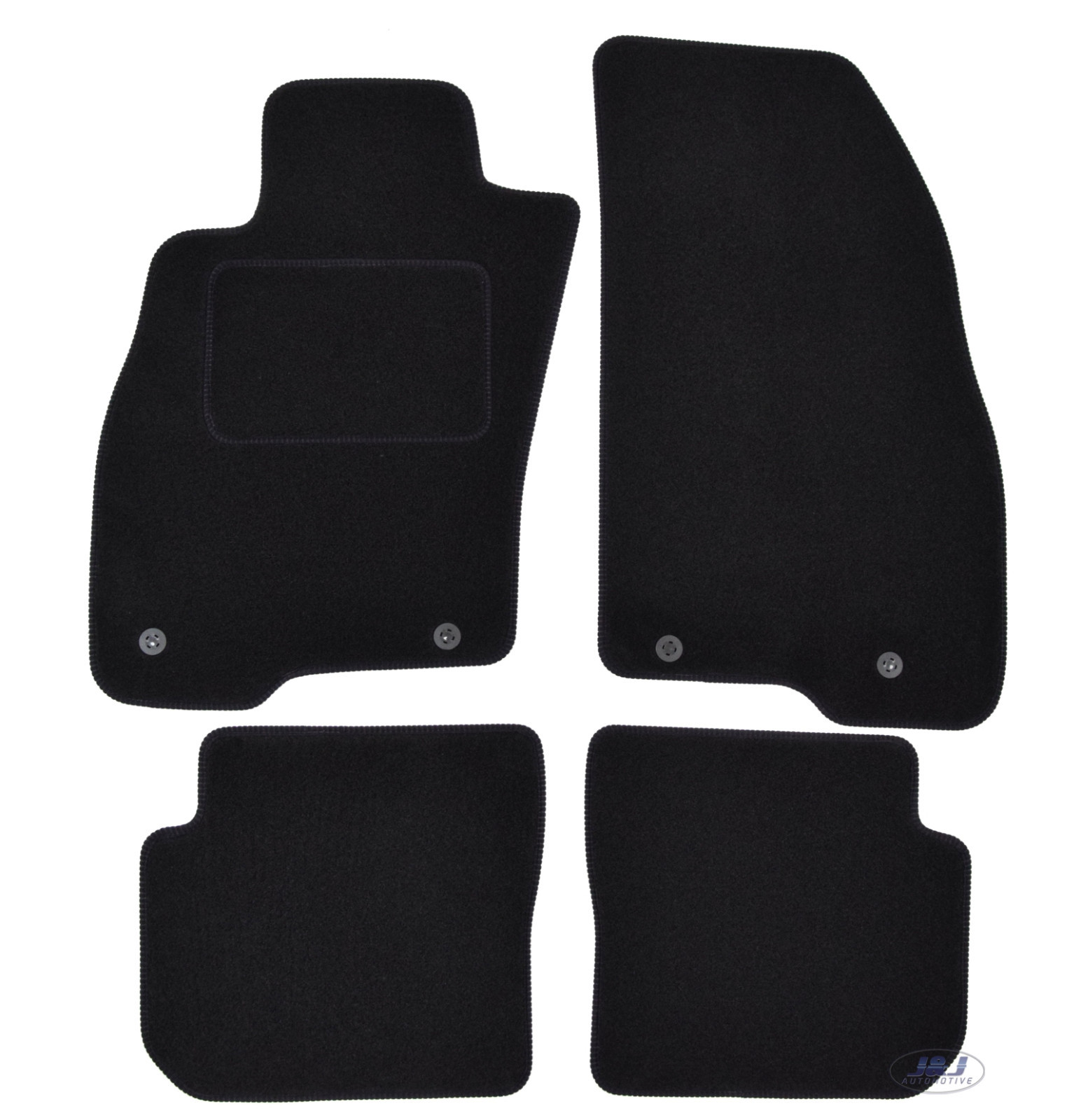 Tapis Punto 2012 velours noir sur mesure avec système ancrage rond