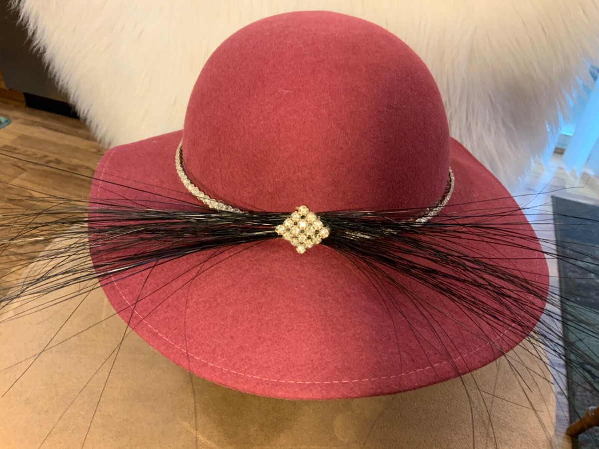 Vintage Designed By Fabini New York Women\'s Hat Vintage FABINI NY Design by Lancaster 100% Wool Hat with  main image 4