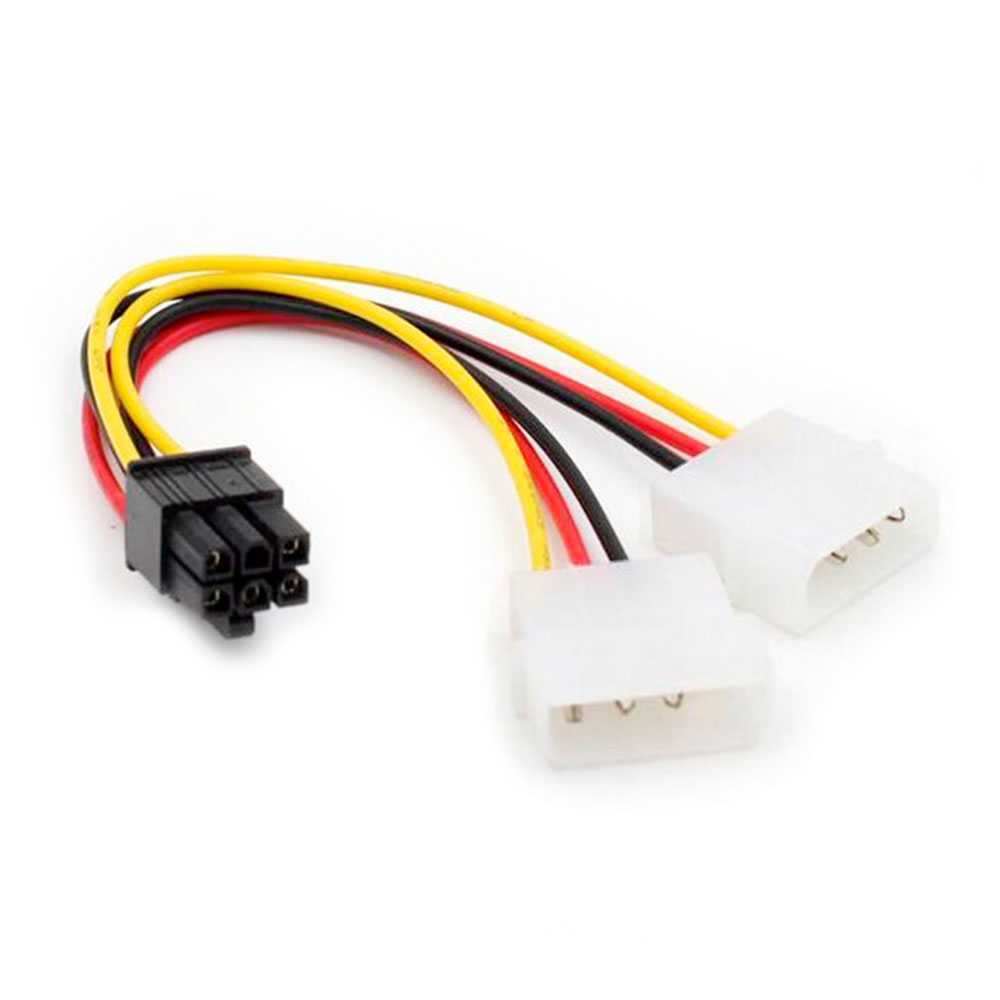 LP4 Molex to 6 Pin PCI Express (PCIe) Graphics Card Power Cable...