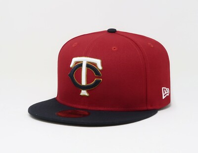 New Era 59Fifty Men Women Hat Alternate Minnesota Twins Red Navy Blue Fitted Cap