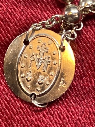 Sterling Silber 925 Halskette mit Vintage Christophorus Medaille - Bild 6 von 8