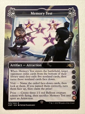MTG Magic the Gathering Memory Test (221b/654) Unfinity NM