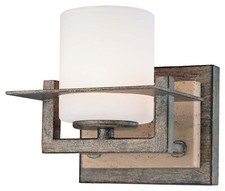 Minka Lavery Compositions 1 Light Bathroom Vanity, Aged Patina Iron