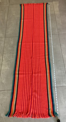 PAUL SMITH Grande 19x72” DOBLE RAYA ARTISTA BUFANDA MULTICOLOR 100% LANA NUEVA SIN ETIQUETAS - Imagen 7 de 8