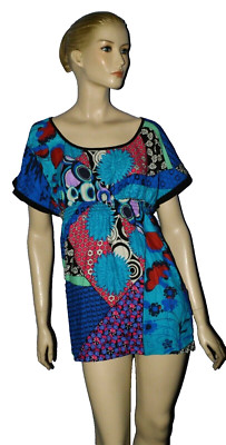 MATTY M NEW NWT SIZE L LARGE CAP SLEEVE SATIN LIGHT SUMMER DRESS FLORAL boho