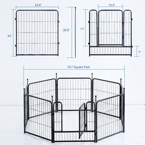 Parque infantil para perros, cerca para perros al aire libre de 24/32/40 pulgadas, parque infantil para perros medianos/pequeños - Imagen 23 de 49