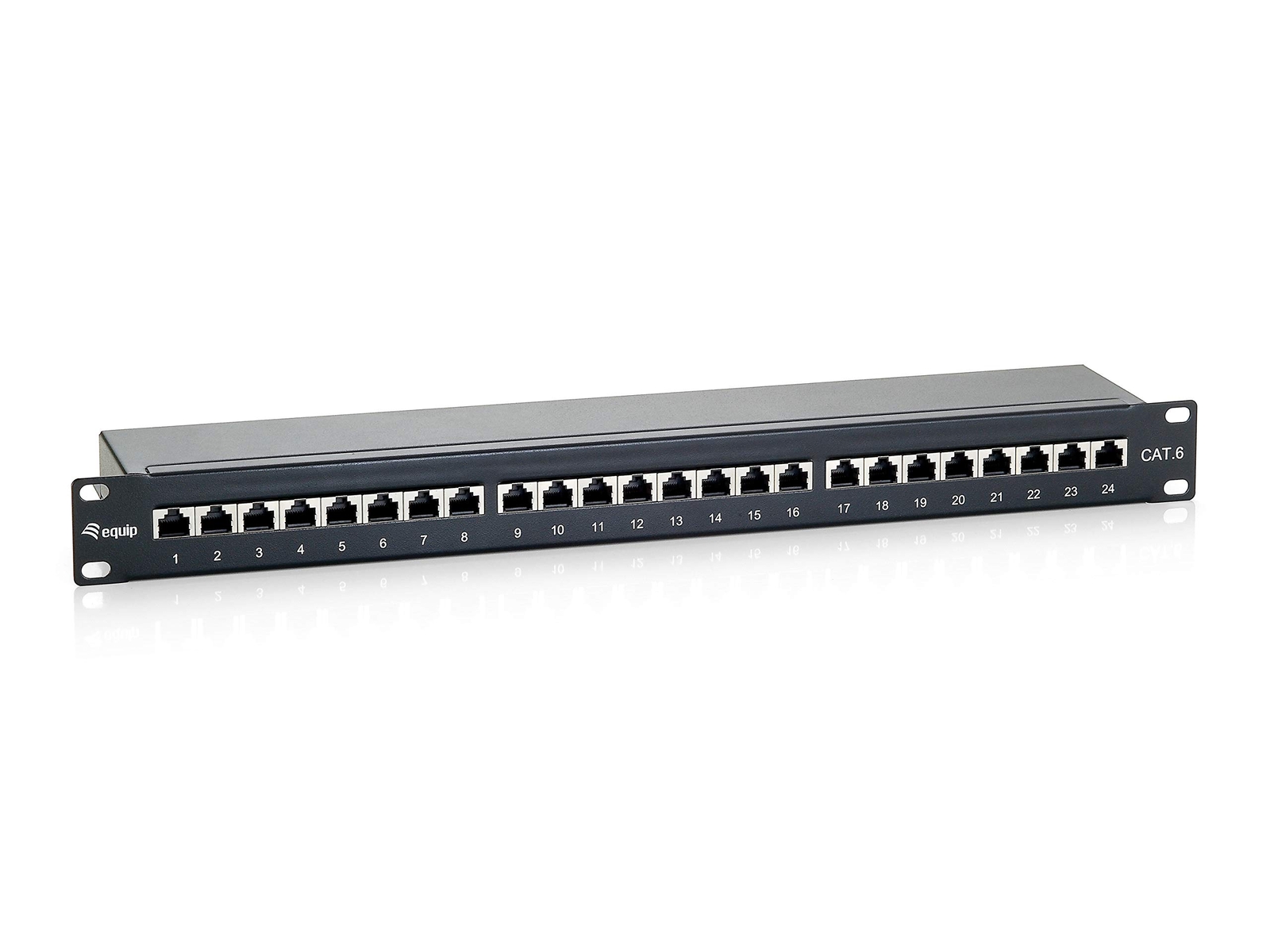 Equip C6 24-Port Patch Panel Black 24 Ports black