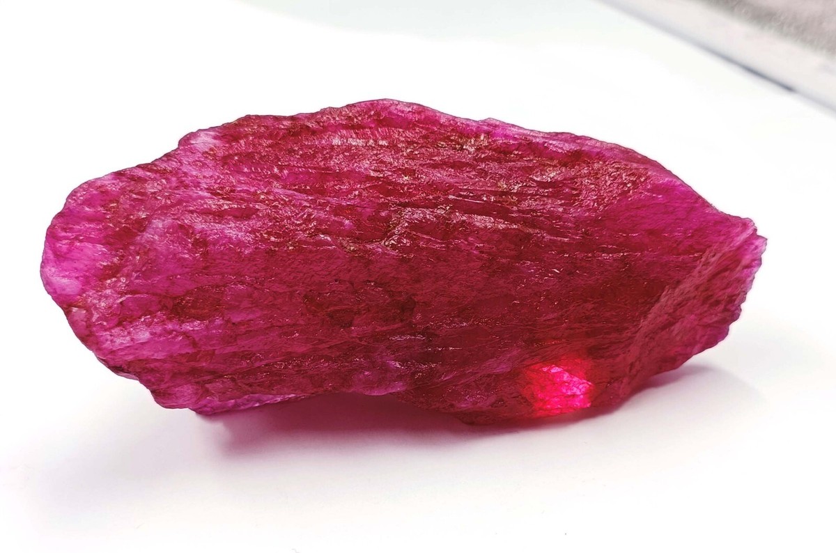 ★ ruby ★ Oval-Cut Lab-Created Ruby Solitaire Signet Ring 10K Yellow