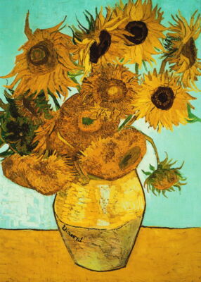 Kunstkarte Vincent van Gogh ''Vase mit Sonnenblumen''