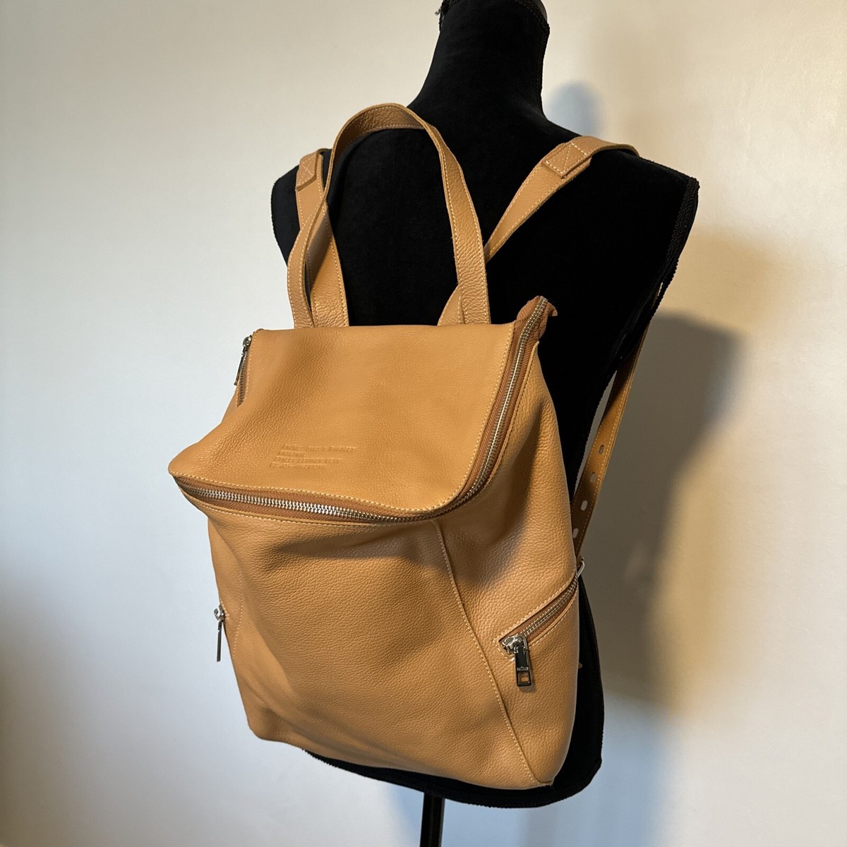 New With Tag Prune Women's Cream Leather Backpack