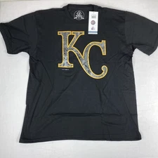 KANSAS CITY ROYALS REALTREE CAMO BLACK XL T Shirt 100% RECYCLED MATERIAL NWT
