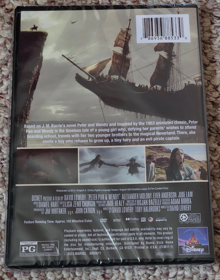 Peter Pan & Wendy (2023) New, Sealed, DVD - Bild 2 von 3