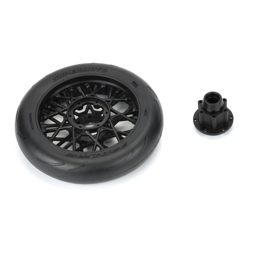 Proline 1/4 Supermoto S3 Motorcycle Front Tire MTD Black (1): PROMOTO-MX - Picture 7 of 7