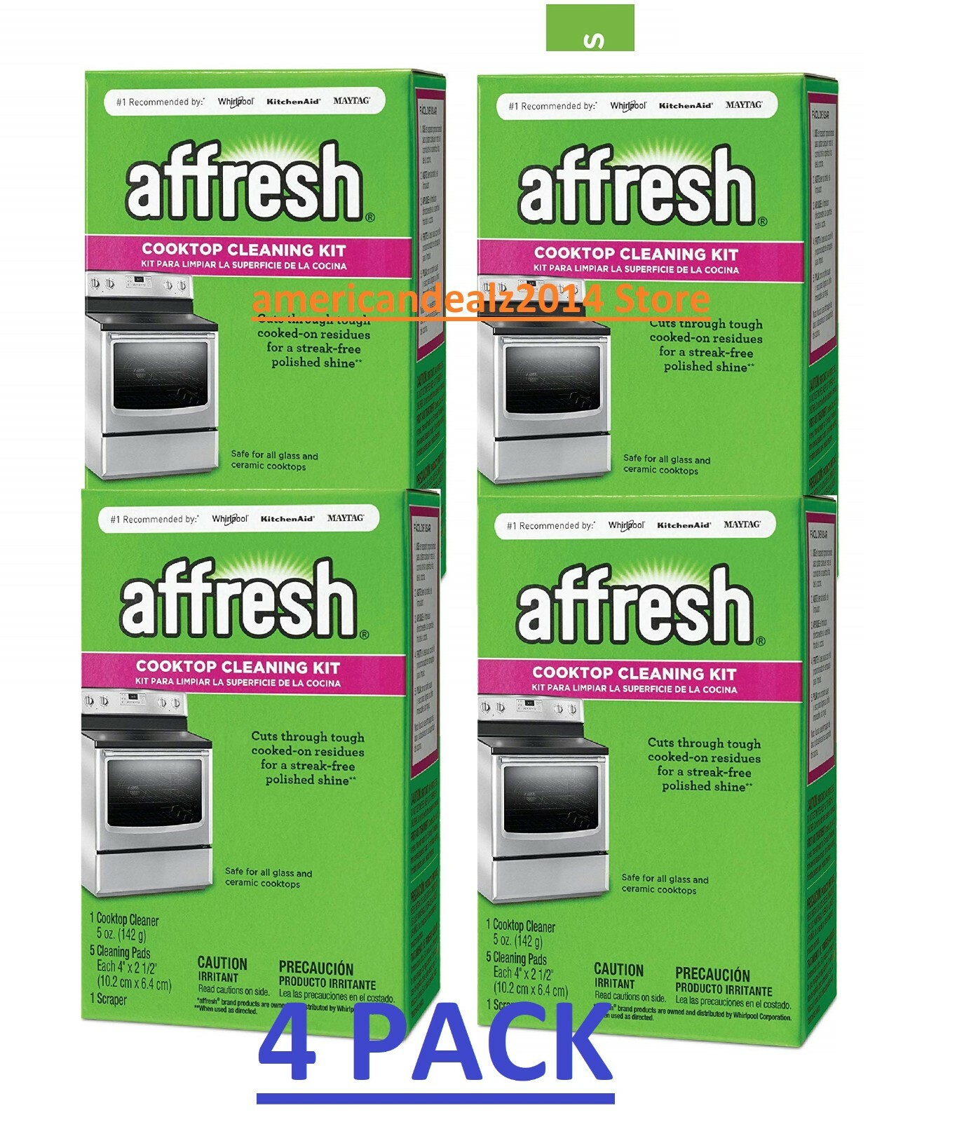 Affresh W11042470 Cleaning Kit Cooktop Cleaner Scraper And Scrub