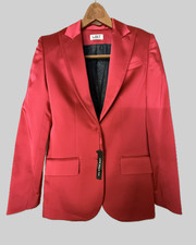 Little Black Tux Fuchsia Satin Tuxedo Jacket  NWT  Size 8   Women  s Formal