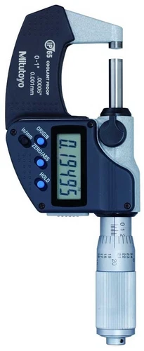 Mitutoyo 293-335-30 Coolant Proof Micrometer, 0-1"/0-25.4mm, with Friction