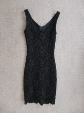 Vintage molly malloy 90s Short Black Mesh And Lace Dress Size 6 Fits 2 To 4