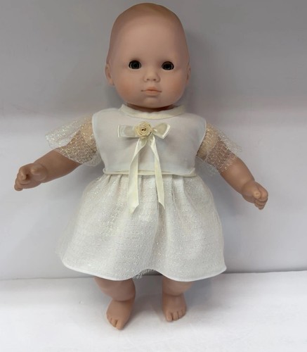 American Girl Bitty Baby Doll #3 Blue Grey Eyes Blonde Molded Hair 2003 Dress