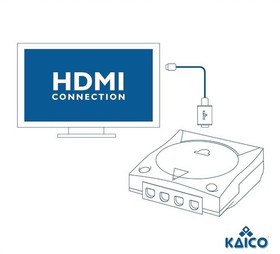 Kaico Sega Dreamcast HDMI Converter Plug & Play 480p VGA & RGBS Adapter NEW!