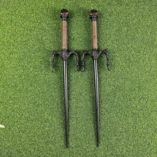 Dark Skull Sai Set Martial Arts Training Weapons 19"