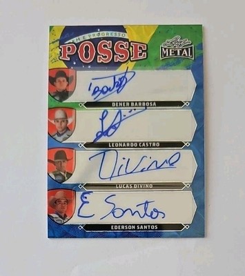 Barbosa Castro Divino Santos 2024 LEAF METAL PBR POSSE AUTO 8/10