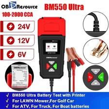 6V/12V/24V Auto Battery Tester Built-in Printer BM550U For Cars Truck Motorcycle