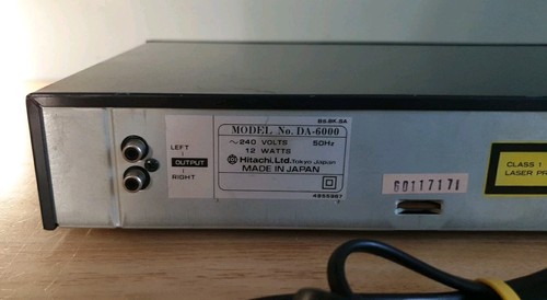 Reproductor de discos compactos Hitachi DA-6000 de colección probado funcionando - Imagen 11 de 12