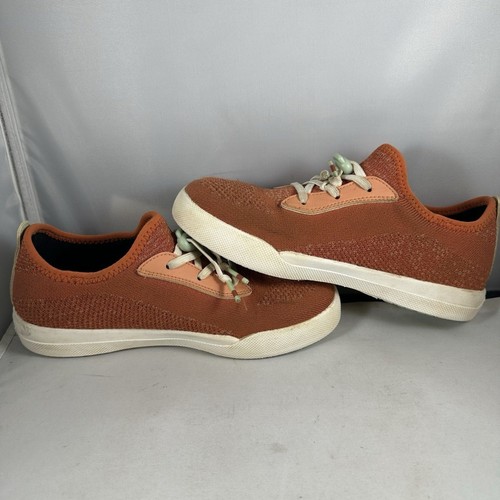 Vessi Weekend Youth J4 Women's 5 Gray Waterproof Sneakers Orange Shoes - Picture 7 of 9