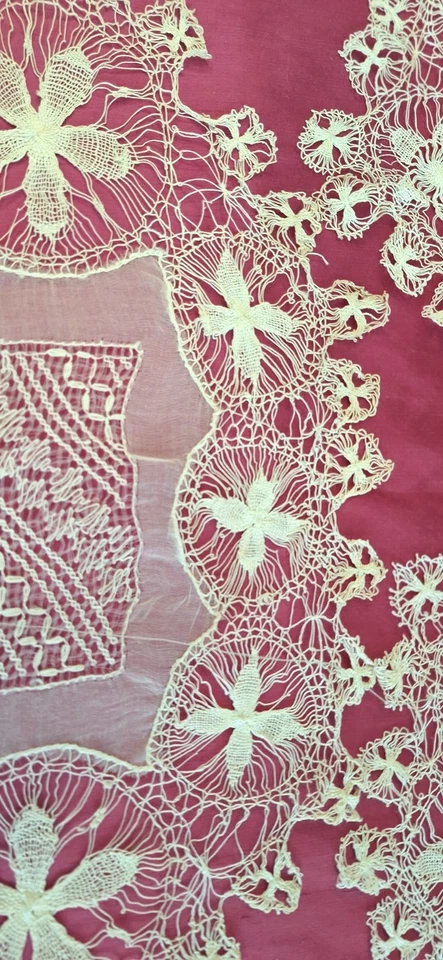 Victorian Spider Web Thread Needle Embroidery  Made  in France Fine Delicate - Image 2 of 4