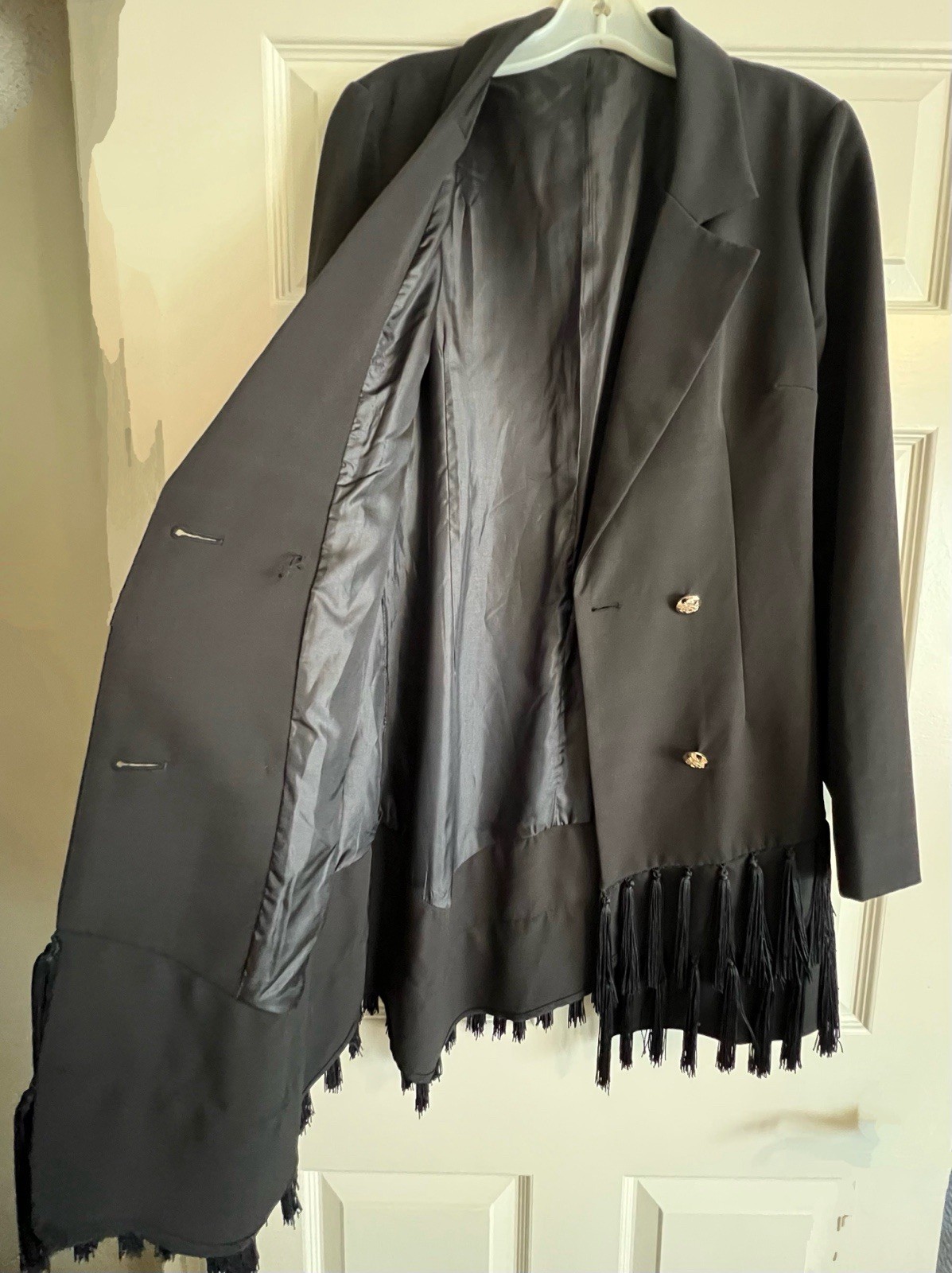 Blithe LA Tassel Double Breasted Blazer BLACK Min… - image 4