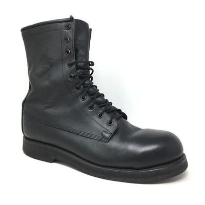 Addison Shoe Company Military Boots Mens R Black Leather